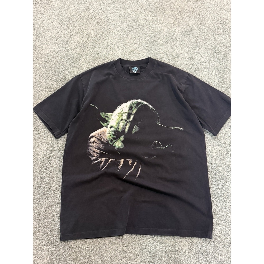 Star Wars Yoda Jedi Lightsaber T Shirt Black Men's XL